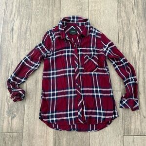Rails Burgundy and Navy Plaid Shirt